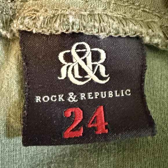 Women's Rock & Republic Camo Pants Size 24W Green - Picture 4 of 11